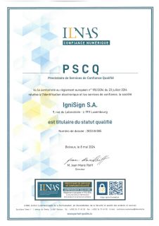 IgniSign S.A.: un nouveau prestataire de services de confiance qualifié sur la liste de confiance nationale