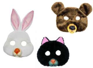 masques animaux peluche