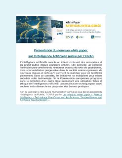 Newsletter publication white paper intelligence artificielle ILNAS