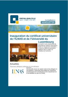 Newsletter ILNAS Normalisation - Avril 2015