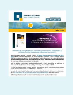 Newsletter normalisation - Nouvelle édition Analyse Normative du Secteur Aérospatial et workshop « Technical Standardization in Space and Cybersecurity » 