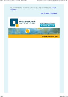 Newsletter Surveillance du marché Juillet 2025