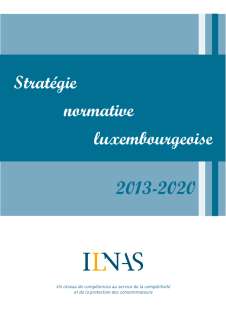 Stratégie normative luxembourgeoise 2013-2020