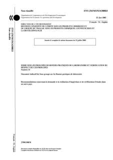 BPL n°12 - Recommendations concernant la demande et la réalisation d'inspections et de vérifications d'études dans un autre pays