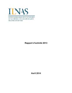 Rapport annuel 2013 - ILNAS