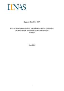 Rapport annuel 2017 - ILNAS