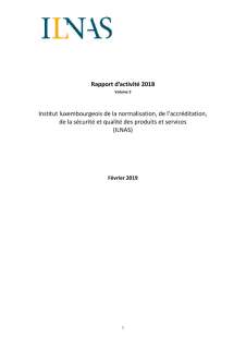 Rapport annuel 2018 - ILNAS
