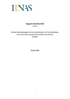 Rapport d'activité 2022 - ILNAS